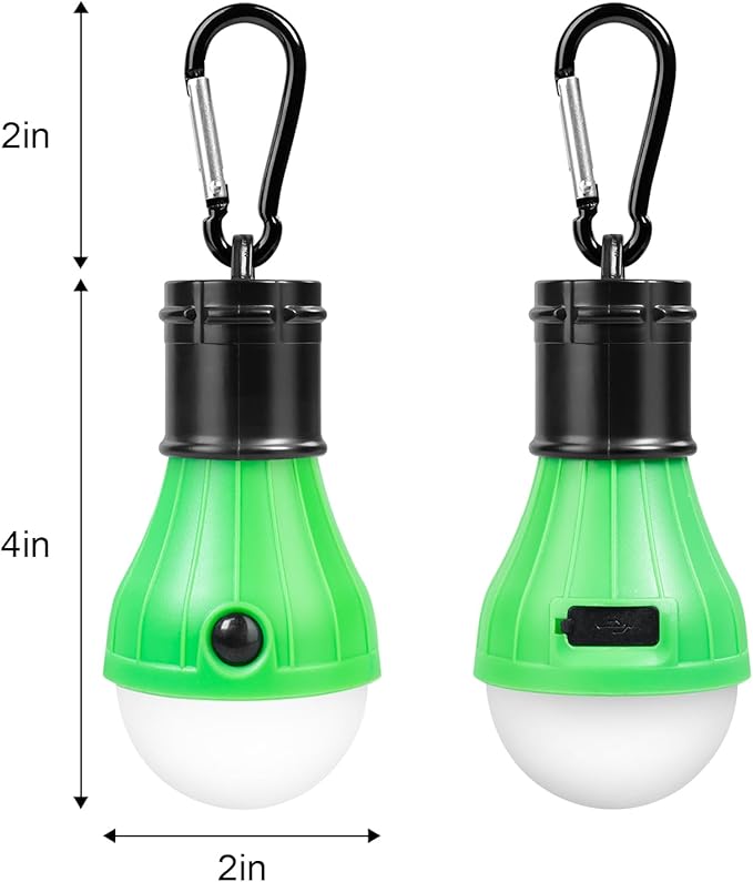 Led Camping Lantern USB Rechargeable,Outdoor Tent Lights for Camping Hanging,Kids with Clip Hook Camping Flashlight (4 Packs Black)