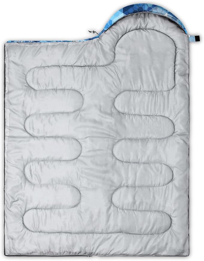 QOOMO Camping Sleeping Bags,3 Season Warm & Cool Weather,Lightweight,Waterproof Sleeping Bags for Adults & Kids,Traveling,and Outdoors,Camping Gear Equipment