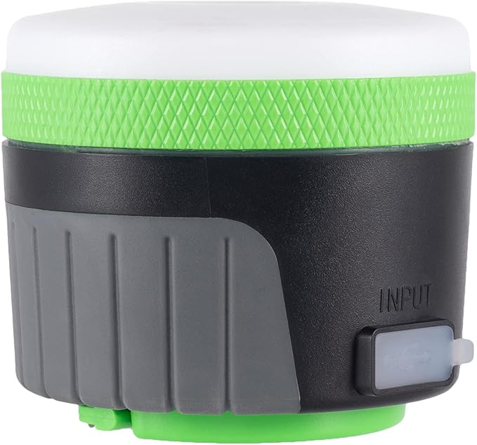 LIT-PaTH LED Camping Lantern, Rechargeable Light with Magnet Base, 4400 mAh, Survival Kit for Emergency, Hurricane, Outage, Large Green, 2 Pack