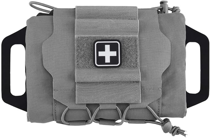 Tactical Medical Molle First Aid Pouch Two Piece System Micro Med kit Emergency Hunting Bag(Medium Size)