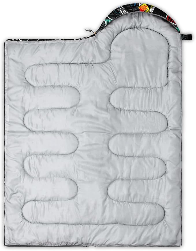 QOOMO Camping Sleeping Bags,3 Season Warm & Cool Weather,Lightweight,Waterproof Sleeping Bags for Adults & Kids,Traveling,and Outdoors,Camping Gear Equipment
