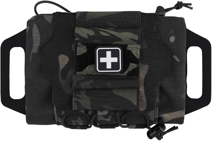 Tactical Medical Molle First Aid Pouch Two Piece System Micro Med kit Emergency Hunting Bag(Medium Size)
