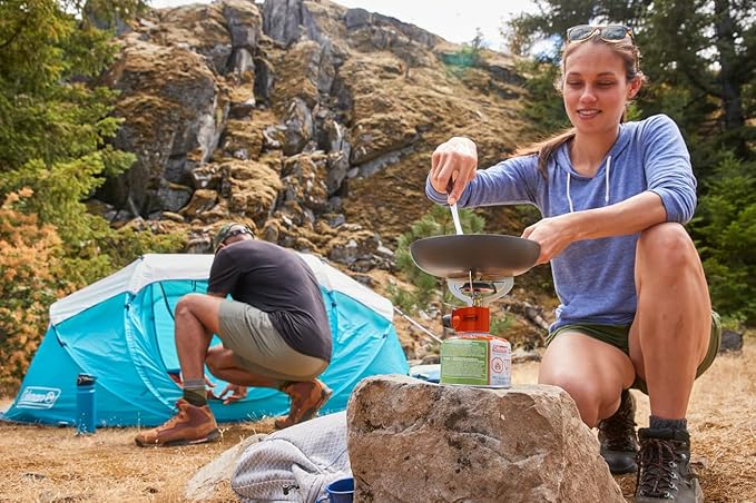 Coleman Classic 1-Burner Backpacking Stove, Portable Lightweight Camp Stove with Adjustable Burner & Pressure Control, 10,000 BTUs of Power for Camping, Backpacking, Tailgating, & More