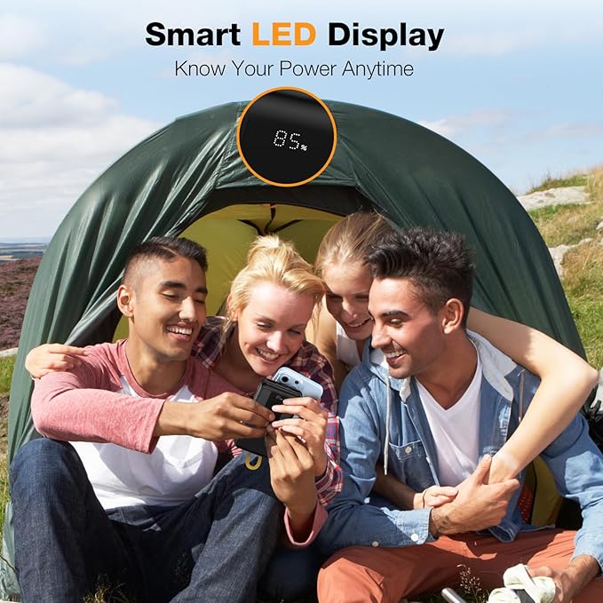 Portable Charger 10000mAh, Cell Phone Portable Power Banks with 22.5W PD Fast Charging,Built in Cables,5 Outputs 3 Inputs,Travel Essential,for iPhone, iPad,Android,Google, and More(Black)