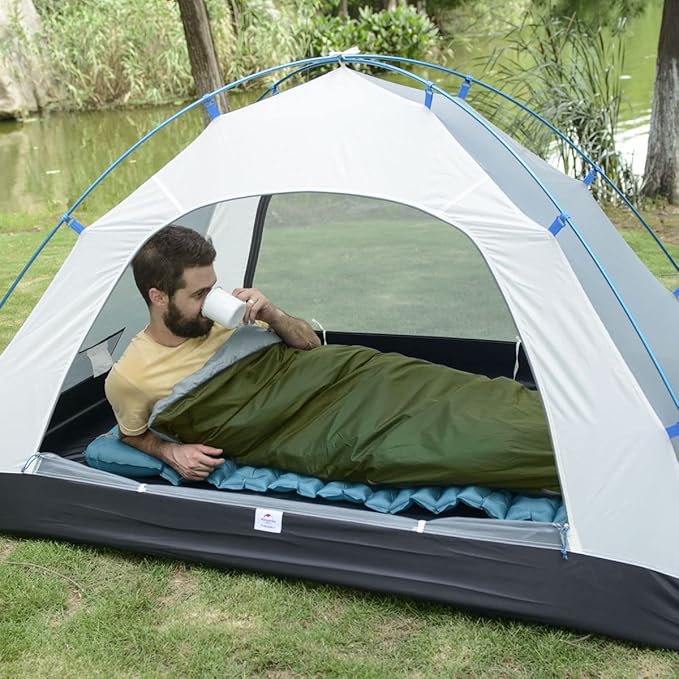 Naturehike Lightweight Compact Sleeping Bag, Envelope Ultralight Backpacking Sleeping Bag Portable, Waterproof, Comfort with Compression Sack for Cold&Warm, Camping, Traveling, Hiking