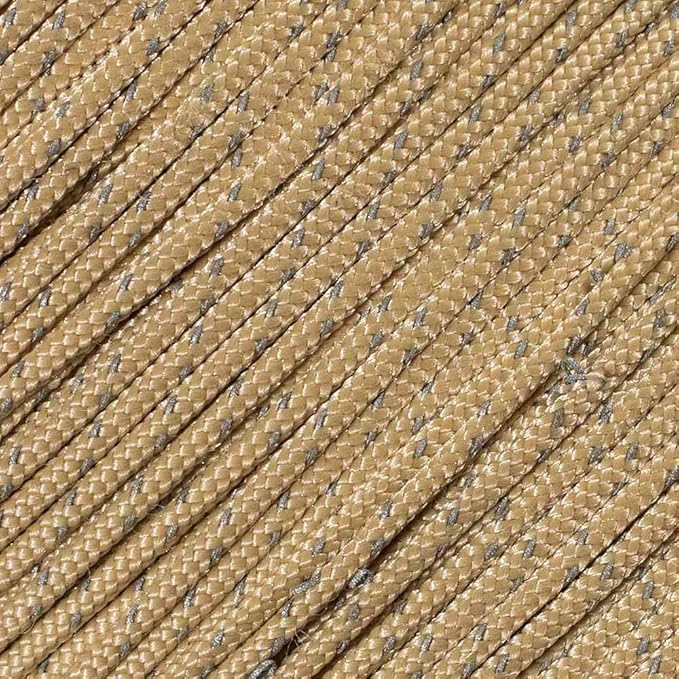 West Coast Paracord – 95 Tensile Strength - 1 Strand Reflective Paracord (25 Feet, Tan)