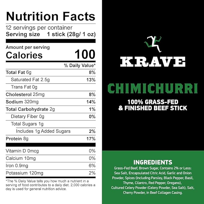 Krave, Beef Sticks (1 Ounce Sticks, Pack of 10) - 100% Grass Fed Beef, 100 Calories Per Stick, Good Source of Protein (10 Pack, Variety)