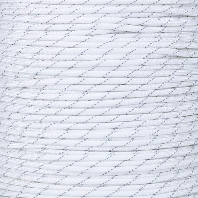 Reflective 550lb Paracord – 7 Strand Type III Nylon Parachute Cord for Hiking, Camping, and Fishing – 30+ Colors and 6 Length Options