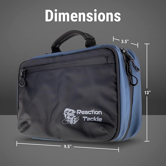 Reaction Tackle Deluxe Bait Binder – Water-Resistant Soft Plastic Bait Storage Bag, Saltwater & Freshwater Fishing Tackle Organizer, Lure Bag for Bass, Kayak, and Boat Fishing