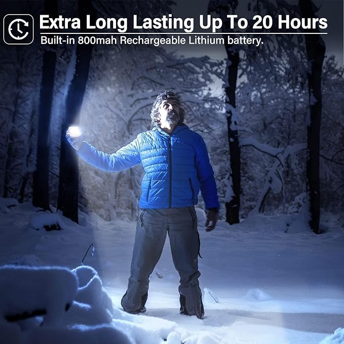 Rechargeable Camping Lights FLY2SKY Tent Lights Mini Flashlight Portable LED Camping Lantern Survival Gear Camping Accessories for Hiking Backpacking Fishing Hurricane Emergency Outage