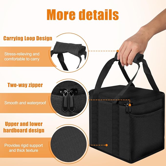 12'' Fire Pit Bag for Solo Stove Mesa XL & Accessories, Carry Bag for Solo Stove Mesa XL & Heat Deflector, Portable Fire Pit Storage Case for Travel & Camping,3-Layer 600D Oxford Cloth,Waterproof
