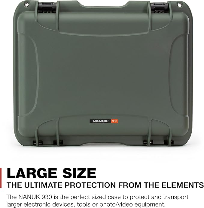Nanuk 930 Waterproof Hard Case with Padded Dividers - Olive