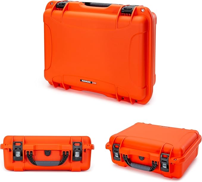 Nanuk 930 Waterproof Hard Case with Lid Organizer and Padded Divider - Orange (930-6003)