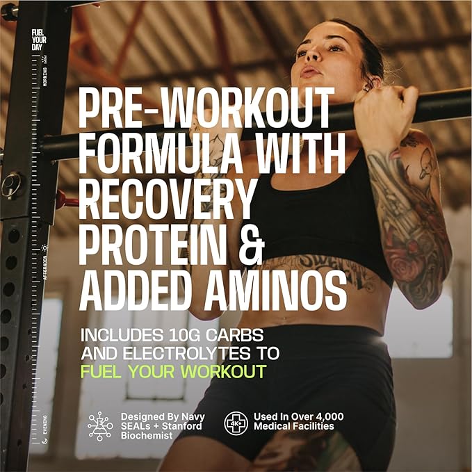 Frog Fuel Ultra Pre Workout Shot & Energy Gel with 1500mg Beta Alanine, Electrolytes 8g Protein Nano-Hydrolyzed Grass Fed Collagen, 10g Carbs, Gluten Free, Fat Free, Berry, 1.2 oz Packets, 24 Pack