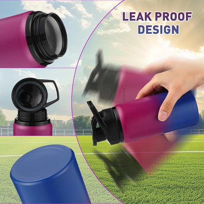 10 Pcs Reusable Aluminum Water Bottles Bulk Multicolor Outdoor Sports Water Bottles for Travel Gym Cycling Camping, Snap Lid
