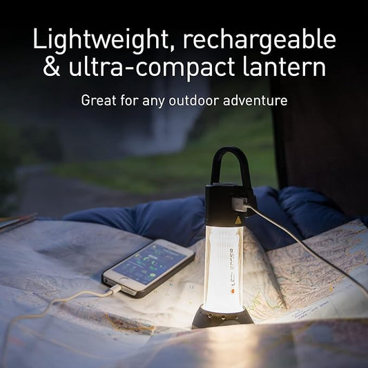 Ledlenser, ML4 Outdoor Lantern, Ultra-Compact and Lightweight Area Lighting, 300 Lumens, Rechargeable Battery