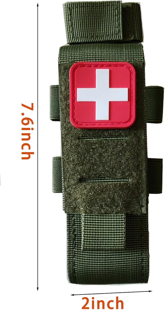 Laser Cut Molle Tourniquet Holder Pouch Tactical First Aid Kit Trauma Medical Shear Pouch Pen&Flashlight Holder IFAK TP Duty Belt Loop