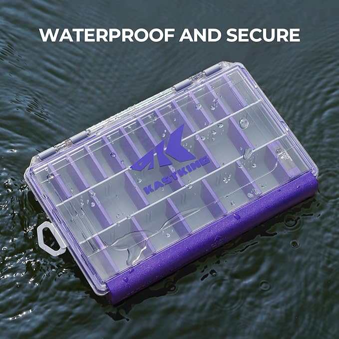 KastKing HyperSeal Waterproof Tackle Box — Royale Family Edition, Waterproof 3600 and 3700 Tackle Trays, Fishing Tackle Box Organizer with Removable Dividers