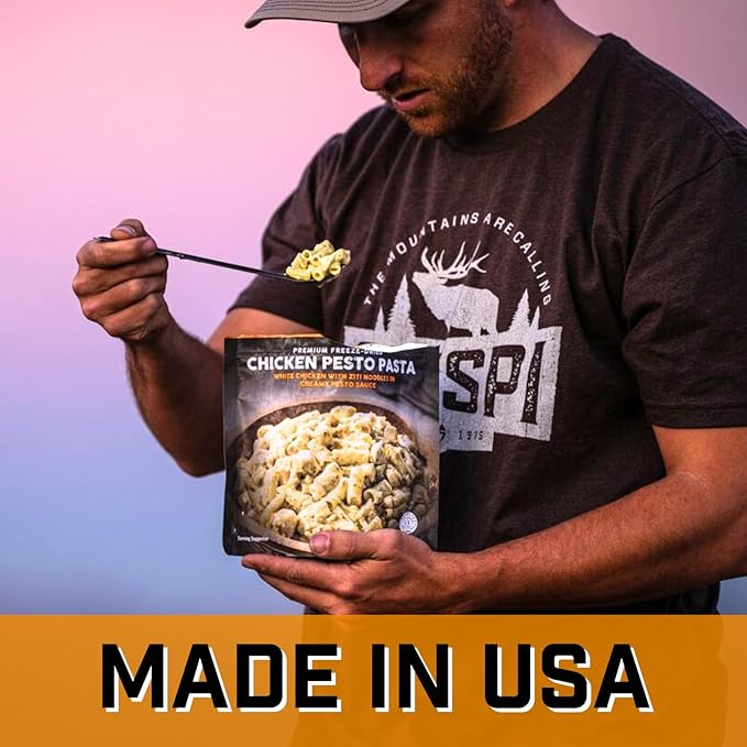 Peak Refuel Chicken Pesto Pasta | Freeze Dried Backpacking and Camping Food | Amazing Taste | High Protein | Real Meat | Quick Prep Meals