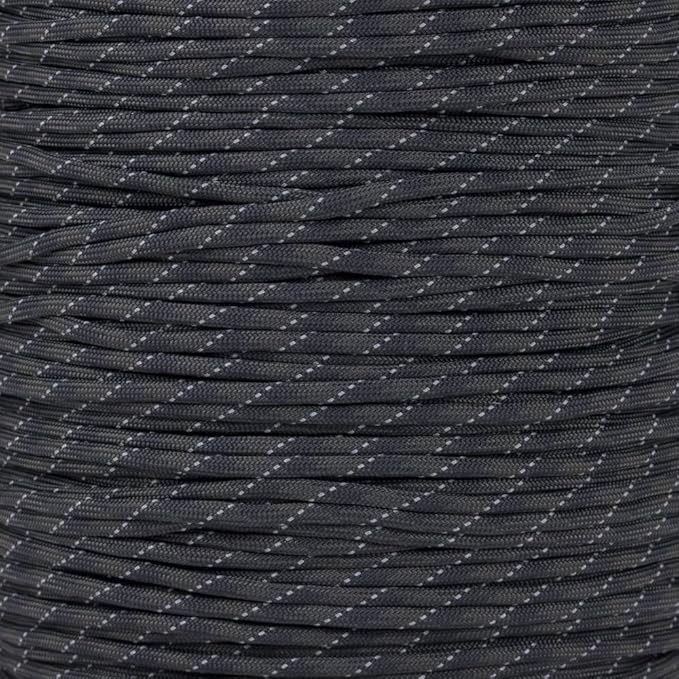 Reflective 550lb Paracord – 7 Strand Type III Nylon Parachute Cord for Hiking, Camping, and Fishing – 30+ Colors and 6 Length Options