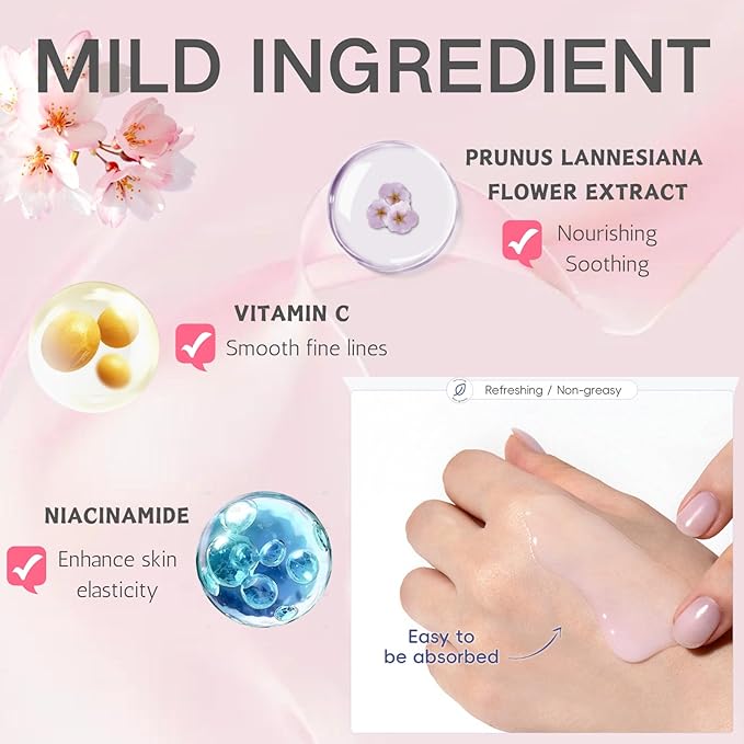 Skincare Set Sakura Easter Gifts for Teens - Skin Care Set Hydrating for Dry Skin - Facial Kit For Women - Skincare Kit With Cleanser,Toner,Lotion,Serum,Lip Mask,Sunscreen,Cream and Makeup Bag(19pcs)