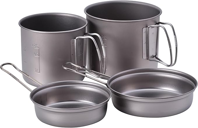 Snow Peak Trek Combo Cookware titanium grey