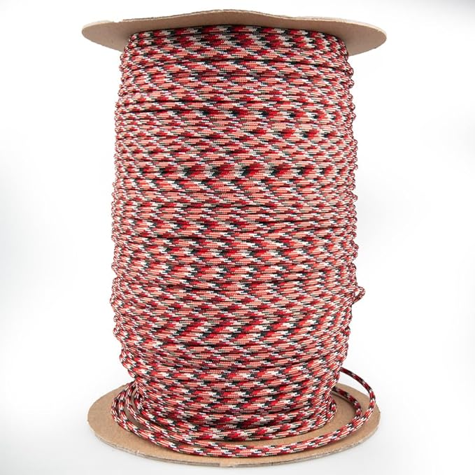 Paracord Planet Holiday Colors 550 Paracord – Great for DIY, Bracelets, and Lanyards – Ugly Sweater (1,000 Feet)