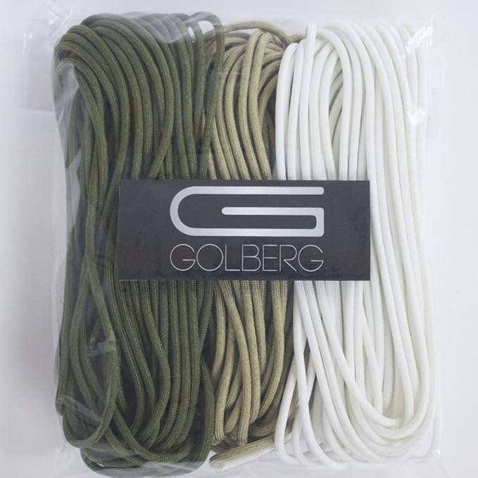 GOLBERG 750lb Paracord/Parachute Cord – Mil-Spec Type IV 750 lb Tensile Strength – Mil-C-5040-H – 100% Nylon