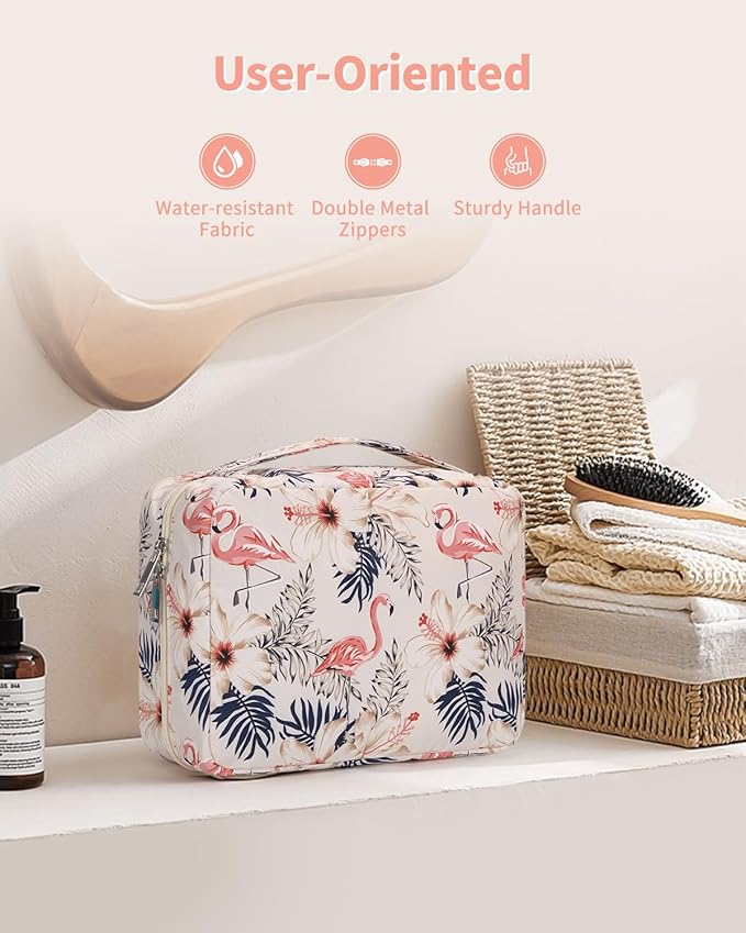 Narwey Hanging Travel Toiletry Bag Cosmetic Make up Organizer for Women and Girls Waterproof