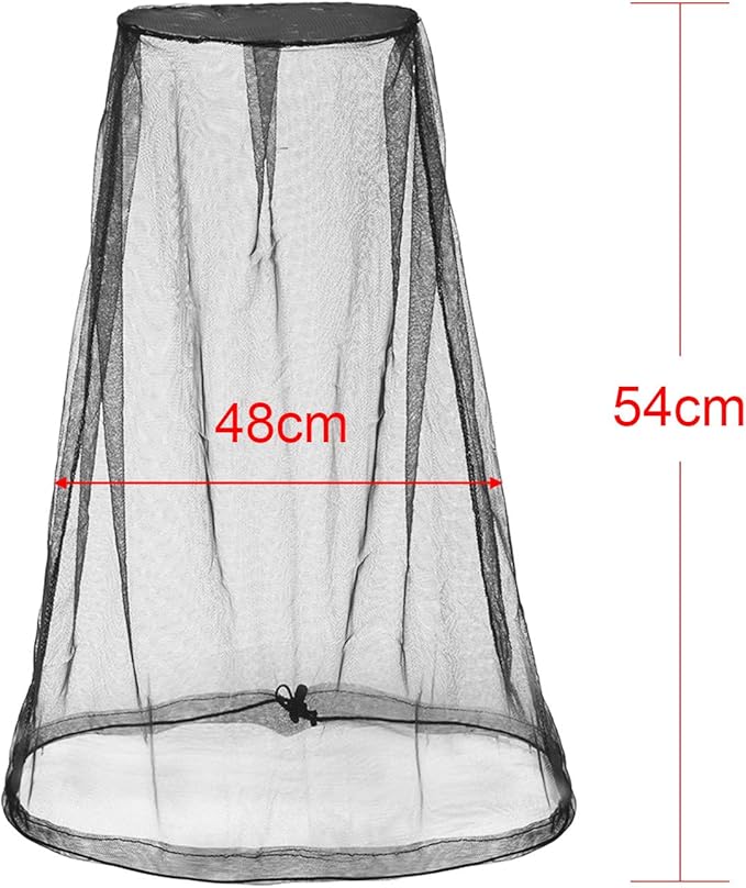 HESTYA 4 Pack Mosquito Net Mesh for Head Face Neck Fly Netting Hood from Bugs Gnats No See Net with Carry Bags for Outdoor