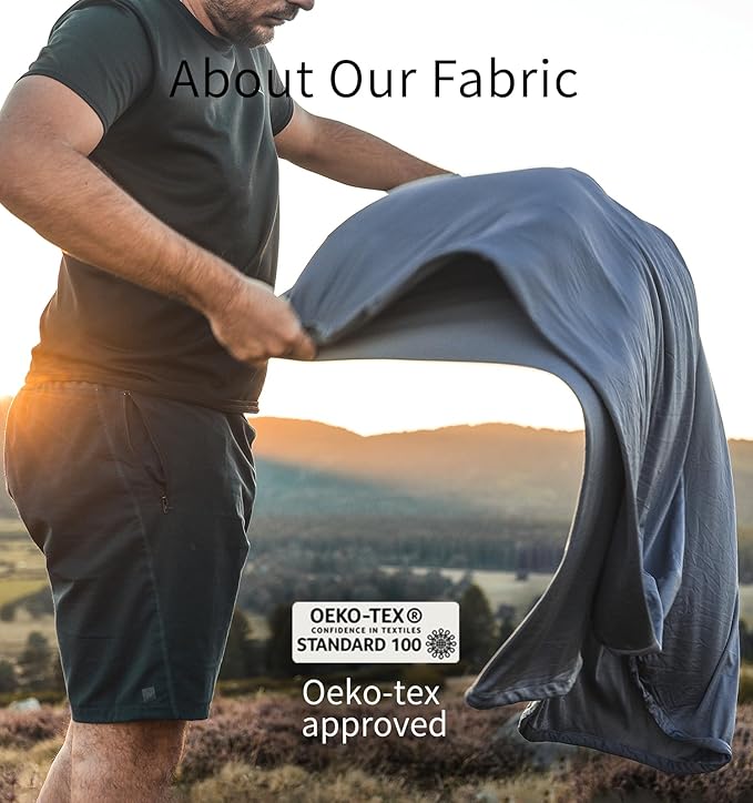 Compact Velvet Lined Sleeping Bag, Lightweight Three Season Sleeping Bag, Water Repelling Sack for Warm and Cold Weather, Comfortable, Backpacking, Hiking, Camping, Traveling