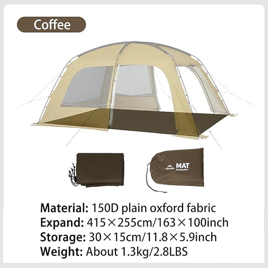 Naturehike7.6 Double Person 4-Seasons Camping Tent, UPF50+ Sun Protection Tent with 7001 Aluminum Alloy Poles, PU2000mm+ Waterproof Tent for Outdoor Camping,Picnic