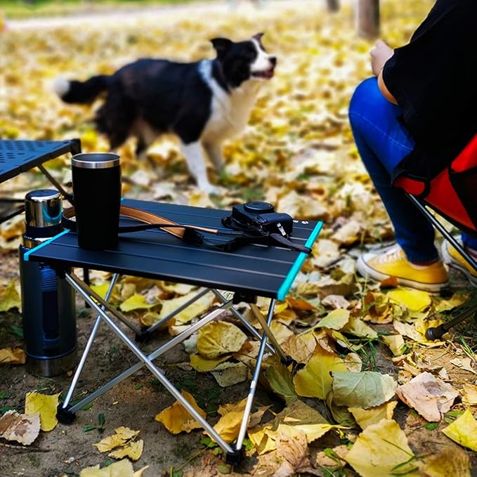 ROCK CLOUD Portable Camping Table Ultralight Aluminum Camp Table Folding Beach Table for Camping Hiking Backpacking Outdoor Picnic