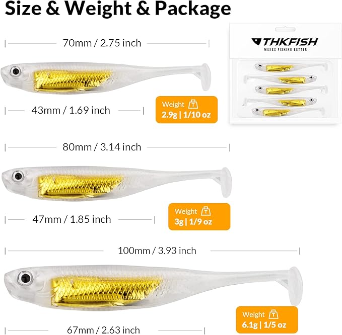 QualyQualy Soft Plastic Swimbait Paddle Tail Shad Lure Soft Bass Shad Bait Minnow Paddle Tail Swim Bait for Bass Trout Walleye Crappie - 2.75in, 3.14in, 3.94in, 5in