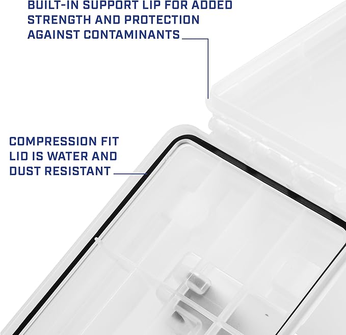 Sheffield 12722 2-Pack Combo Ammo Storage Boxes, .30 Cal and .50 Cal Field Boxes, Water and Dust Resistant, Lockable Storage Box with Handle for Hunting Gear and Bullets, Made in the USA, Frost