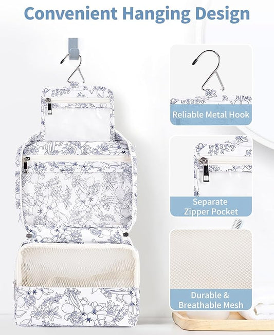 Narwey Hanging Travel Toiletry Bag Cosmetic Make up Organizer for Women and Girls Waterproof