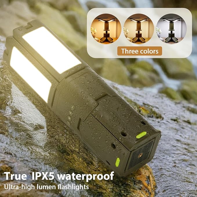 Telescopic Camping Lights Rechargeable 14000 mAh Rechargeable Magnetic Camping Lights,Telescopic Camping Lantern IPX5 Waterproof Flashlights, Outdoor Lights for Camping,Hiking