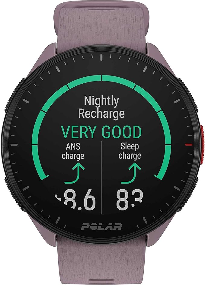 POLAR Pacer Ultra-Light GPS Fitness Tracker Smartwatch for Runners; S-L, for Men or Women, Purple