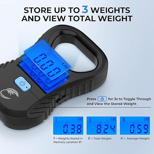 Calamus Lightweight Fish Scale & Lip Grip Combo, Rechargeable Digital Scale with USB Cable, 55lb Capacity, Lip Gripper with Soft Retractable and Detachable Measuring Tape, Fishing Gifts for Men