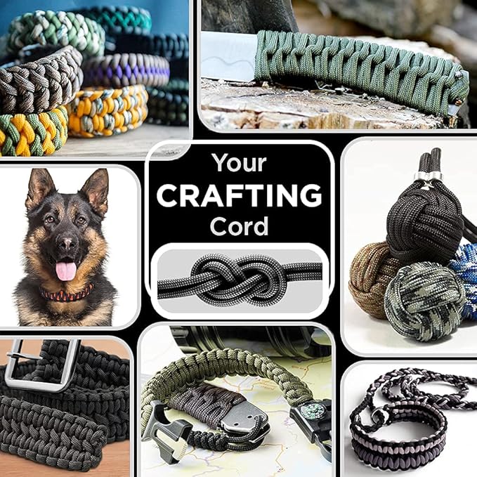 TECEUM Heavy Duty Rope 1000 – 1000ft / 200ft / 100ft / 50ft – 40+ Colors – Utility Rope for Survival & Camping Gear – Nylon String, Camping Rope, para Cord, Utility Nylon Rope, Tent Cord