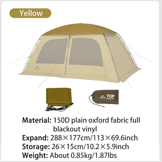 Naturehike7.6 Double Person 4-Seasons Camping Tent, UPF50+ Sun Protection Tent with 7001 Aluminum Alloy Poles, PU2000mm+ Waterproof Tent for Outdoor Camping,Picnic
