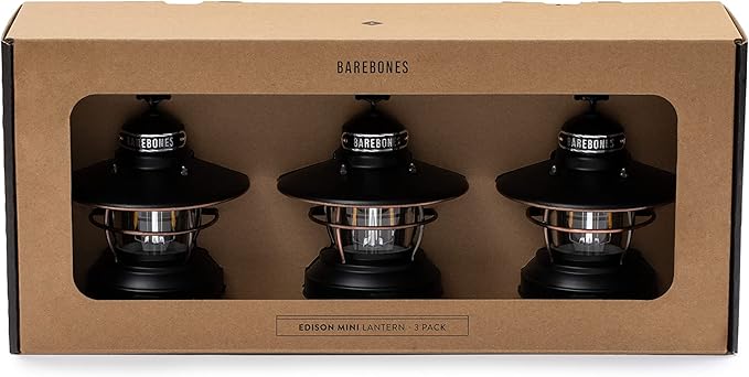 Barebones Edison Mini Vintage Adjustable LED Compact Outdoor Lantern - Essential Gear for Camping, Hiking, Fishing, Tents and Outdoor Adventures