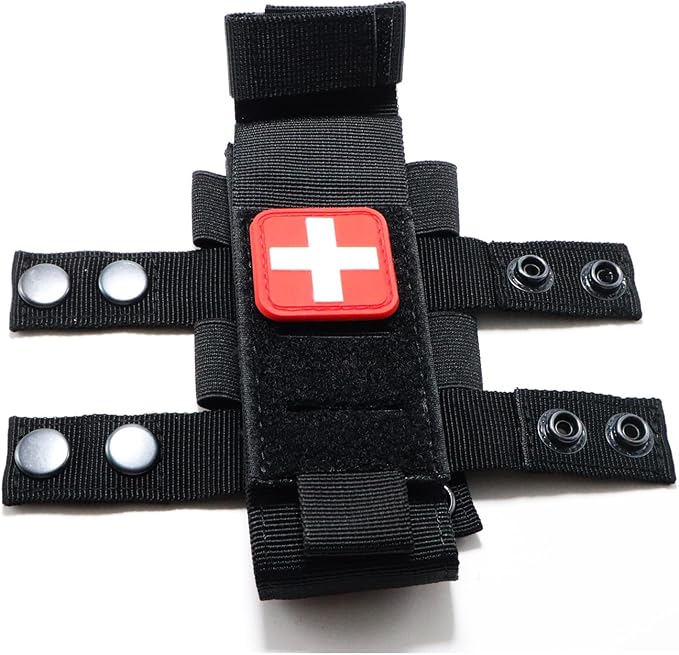 Laser Cut Molle Tourniquet Holder Pouch Tactical First Aid Kit Trauma Medical Shear Pouch Pen&Flashlight Holder IFAK TP Duty Belt Loop