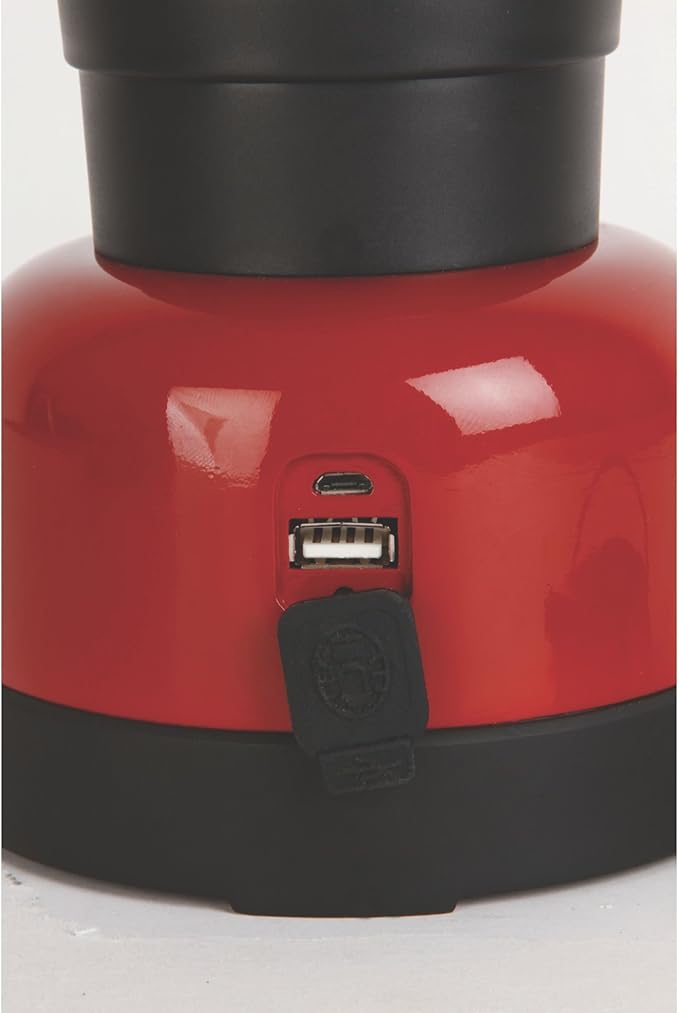Coleman Classic Rechargeable 400 Lumens LED Lantern, Water-Resistant Lantern with USB Charging Port and Carry Handle, Great for Camping, Power Outage, Emergencies, & Home Use
