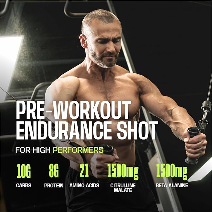 Frog Fuel Ultra Pre Workout Shot & Energy Gel with 1500mg Beta Alanine, Electrolytes 8g Protein Nano-Hydrolyzed Grass Fed Collagen, 10g Carbs, Gluten Free, Fat Free, Berry, 1.2 oz Packets, 24 Pack
