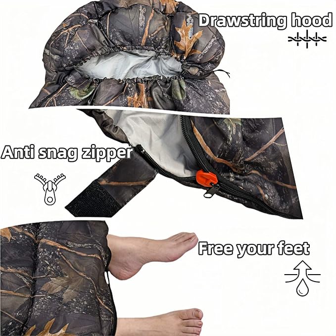 Sleeping Bags for Adults,Lightweight Waterproof Compact Sleeping Bag with Stuff Sack for Warm Camping Cold Hiking Traveling Outdoor Activities