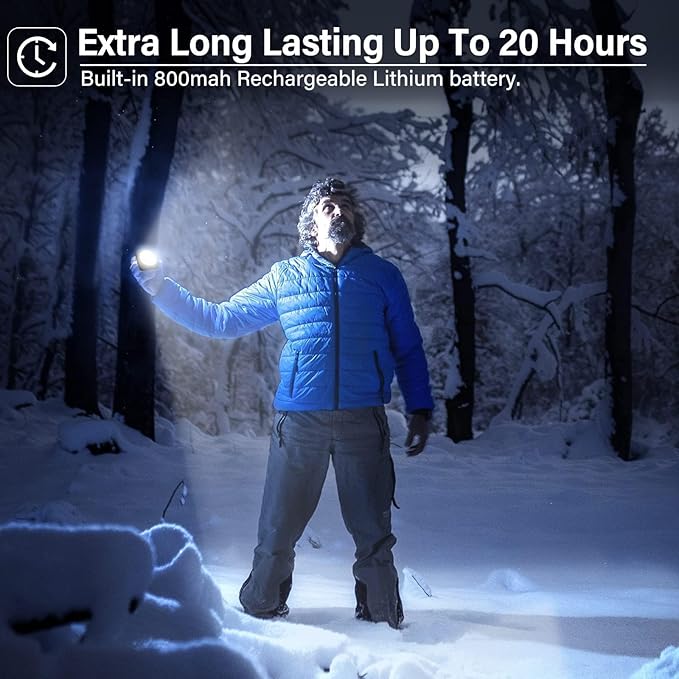 Rechargeable Camping Lights FLY2SKY 2Pcs Black Tent Lights Mini Flashlight Portable LED Camping Lantern Survival Gear Camping Accessories for Hiking Backpacking Fishing Hurricane Emergency Outage