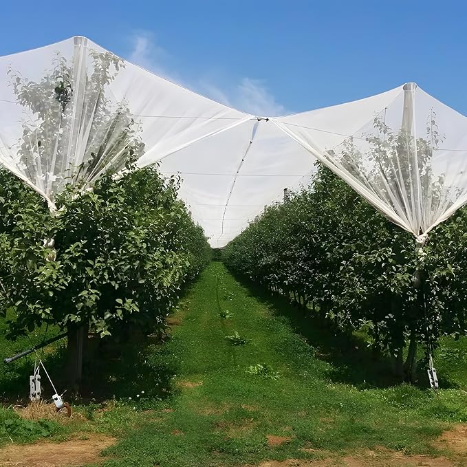 Unves 2 Pcs Mosquito Netting for Patio, 13 x 10 Ft Garden Netting Mesh, Insect Pest Barrier Bird Netting for Garden Protect Vegetables and Fruits from Birds