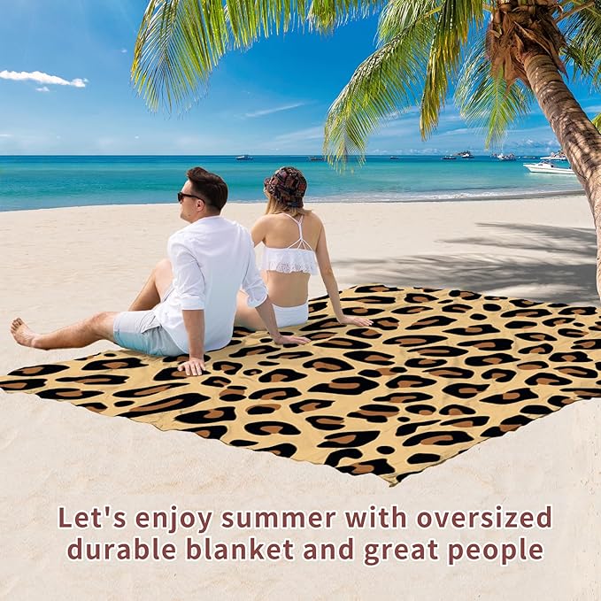BYDOLL Beach Blanket Waterproof Sandproof 78''×110'' Suits1-7 Adults Compact Lightweight Oversized Sand-Free Blanket Large Picnic Mat for Beach Travel Camping Hiking