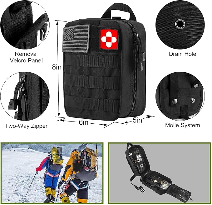 Survival Kit, 32 in 1 Professional Emergency Survival Gear Equipment Tools First Aid Supplies with Molle Pouch Gifts Ideas for Men Families SOS Tactical Hiking Hunting Disaster Camping Adventures…
